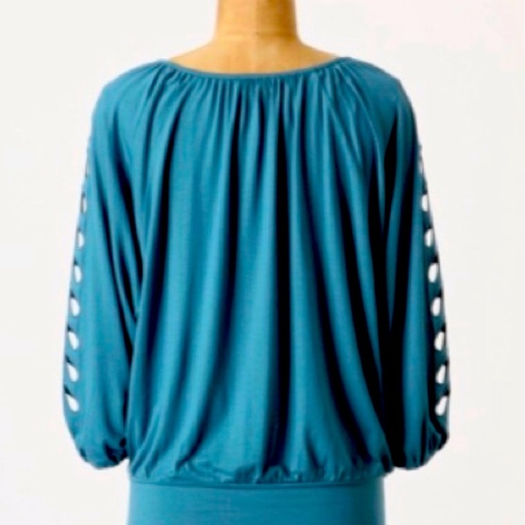 Anthropologie Deletta Catch A Glimpse Cutout Pullover Knit Tee - Picture 2 of 4